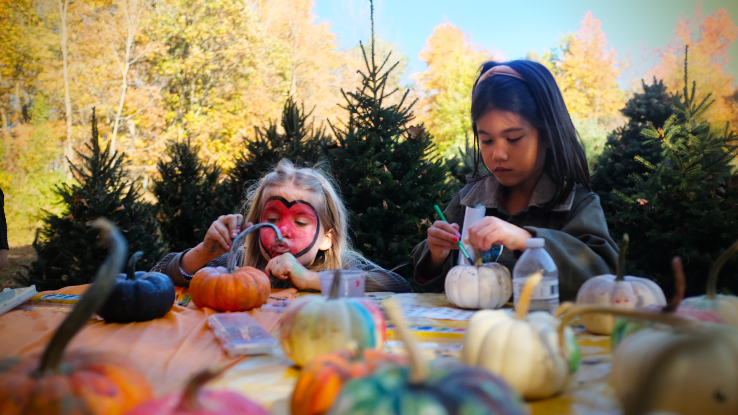 ChildrenPaintingPumpkins